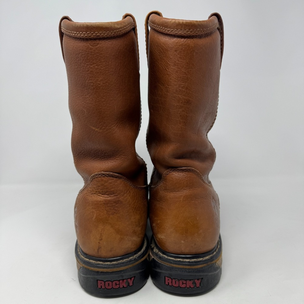 Rocky Wellington FQ0002785 Brown‎ Steel Toe Cowboy Western Work Boots Size 11 M - Picture 10 of 16